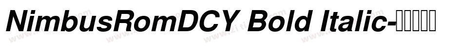 NimbusRomDCY Bold Italic字体转换